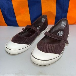 ARIZONA JEAN COMPANY flat Shoes Vintage 90 Women corduroy Sneakers size 8M brown